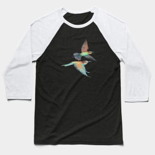 Bee-eater in Flight Illustration Baseball T-Shirt